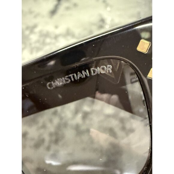 Christian Dior CD Diamond S61 Black Rectangular Sunglasses With Case Lens - Picture 5 of 15